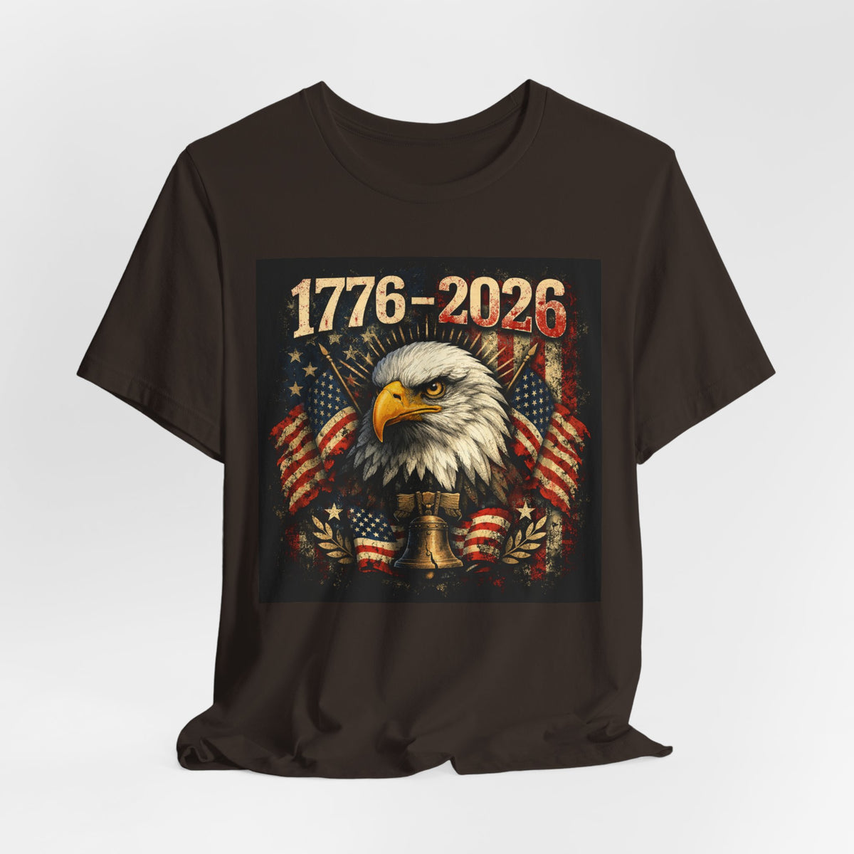 1776-2026 Eagle Patriotic T-Shirt — American Flag Liberty Bell Tee