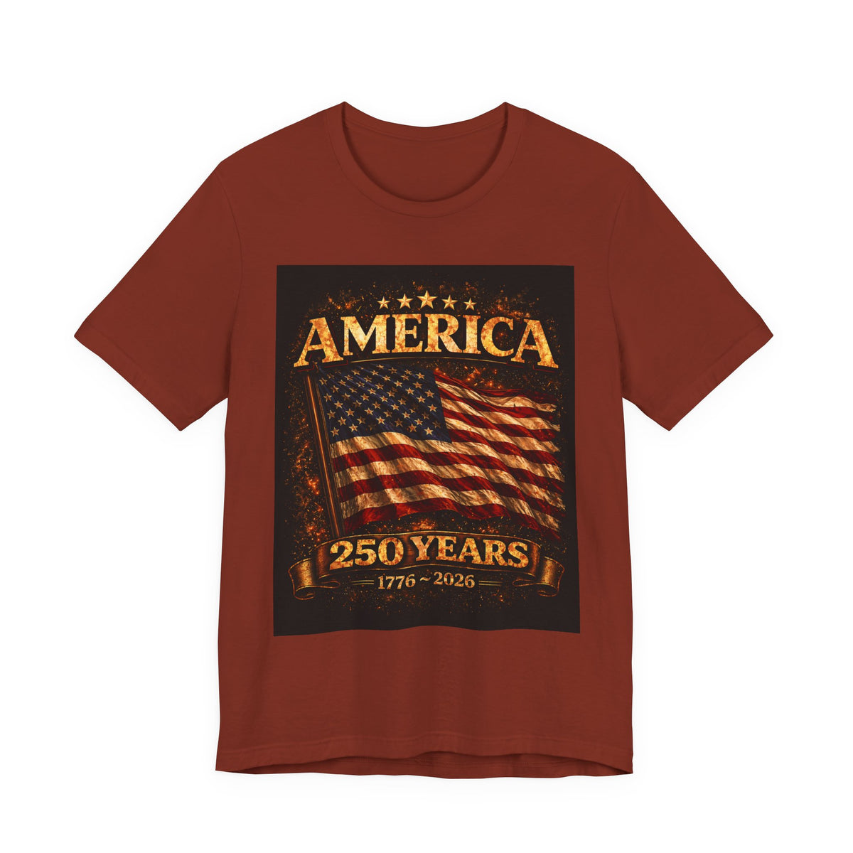 America 250 Years Flag T-Shirt — 1776–2026 Patriotic Tee