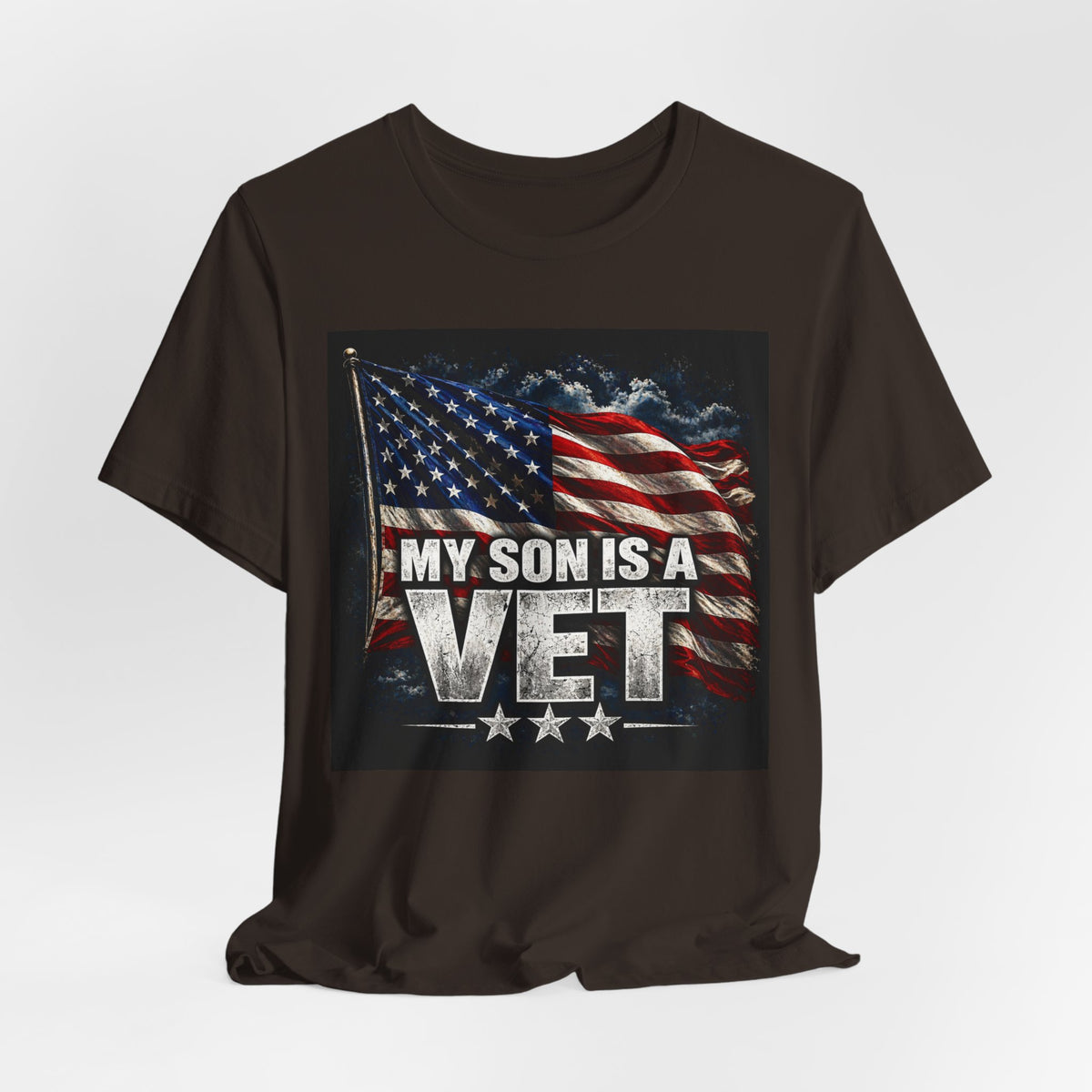 My Son Is A Vet T‑Shirt — Patriotic American Flag Tee for Proud Parents