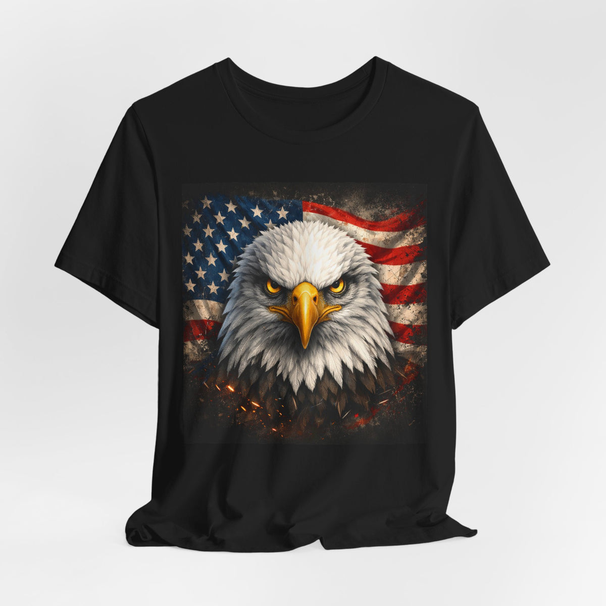 Patriotic Eagle T-Shirt – American Flag Bald Eagle Graphic Tee