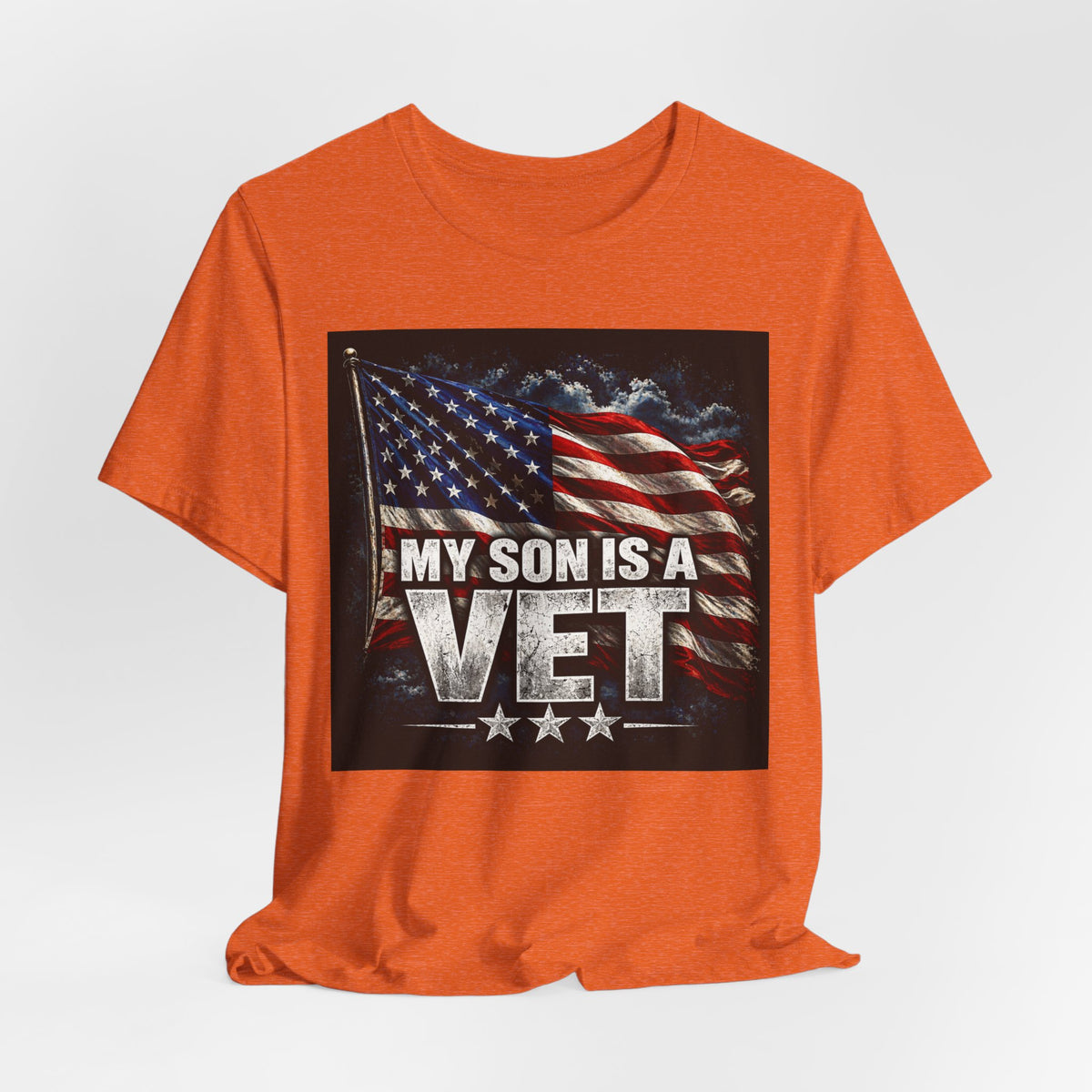 My Son Is A Vet T‑Shirt — Patriotic American Flag Tee for Proud Parents