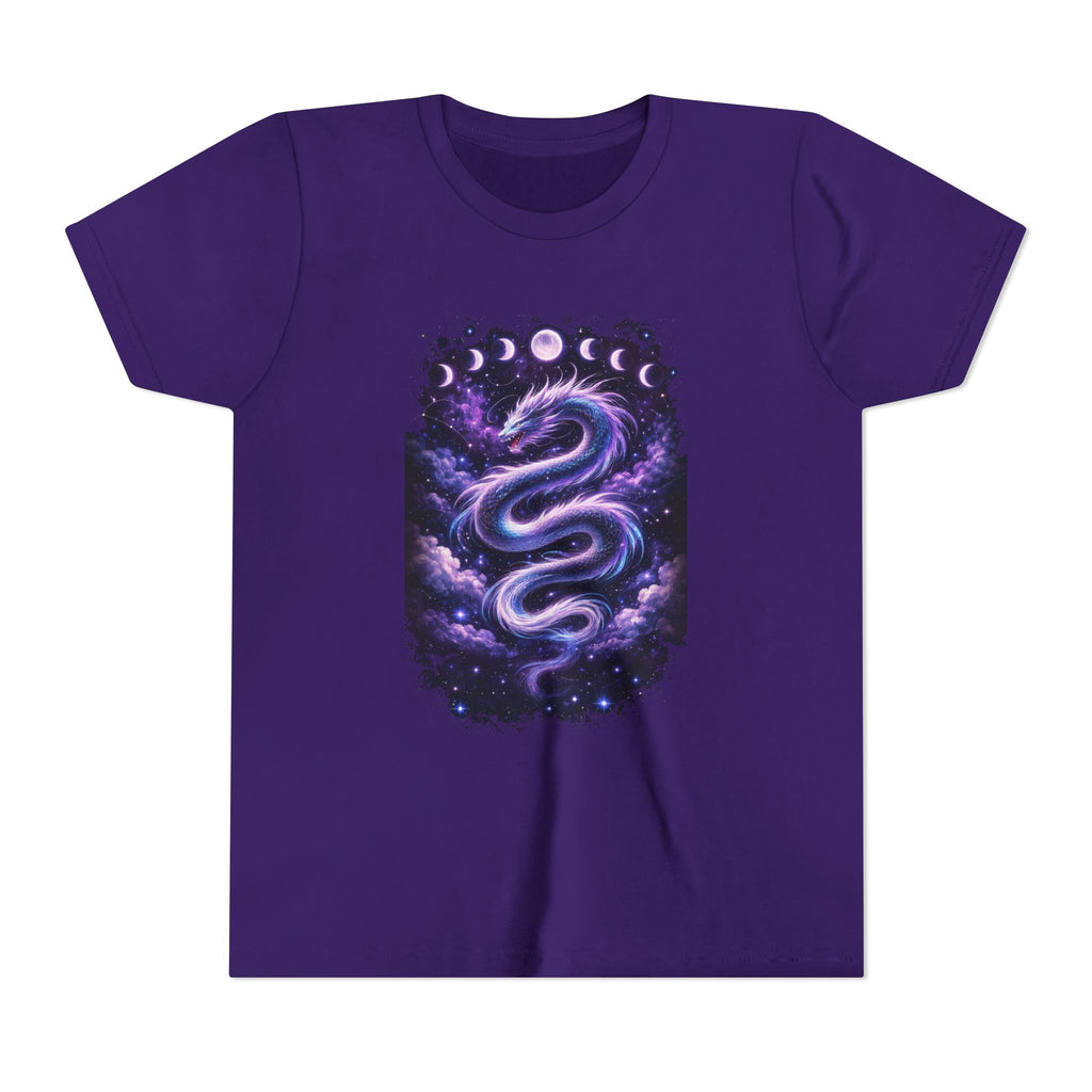 Youth Tee — Celestial Serpent Moon Phases Graphic