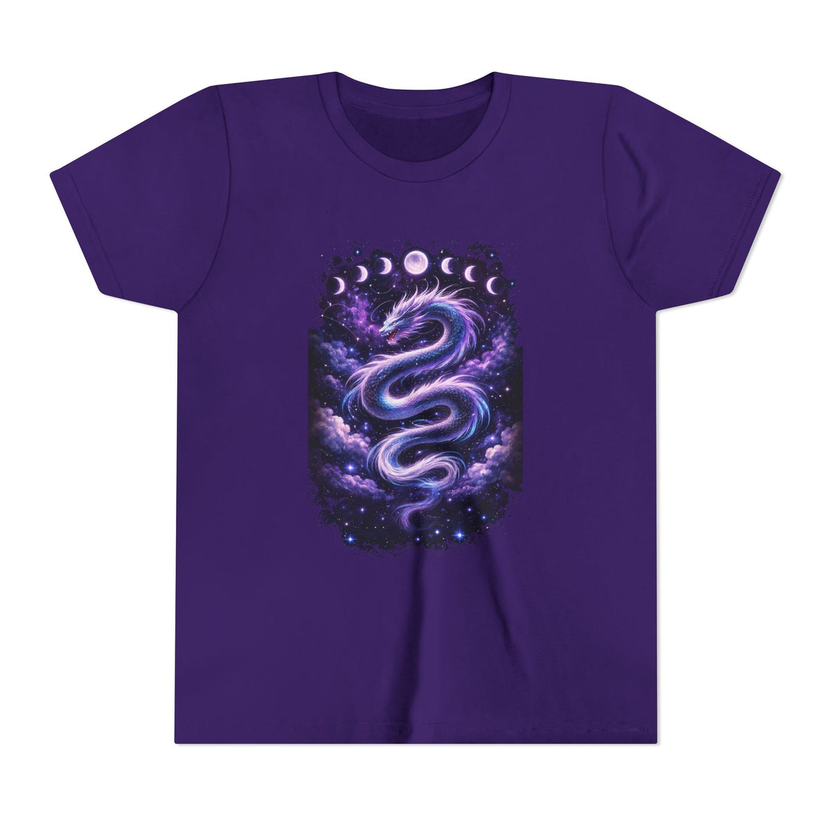 Youth Tee — Celestial Serpent Moon Phases Graphic