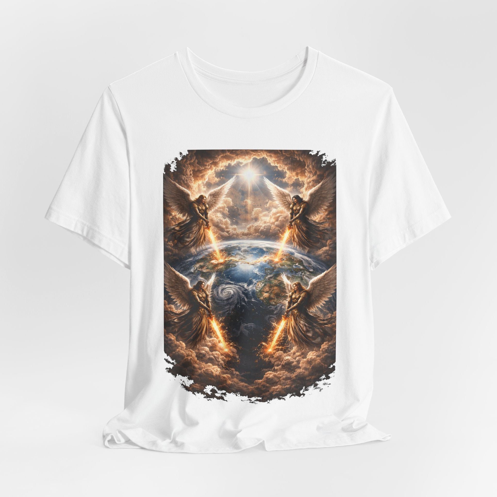 Revelation 7:1 T-Shirt — Heavenly Angel Wings Graphic Tee