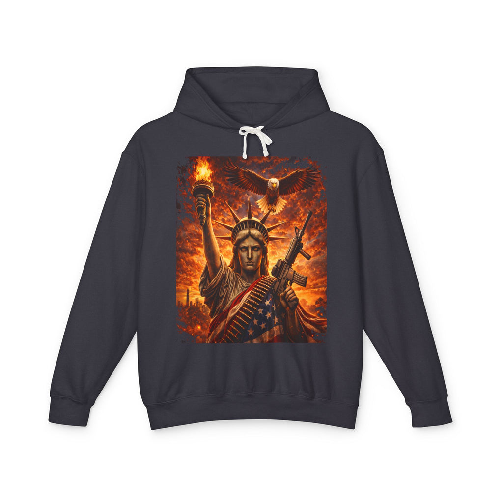 Hoodie - Liberty Warrior Statue Graphic Hoodie