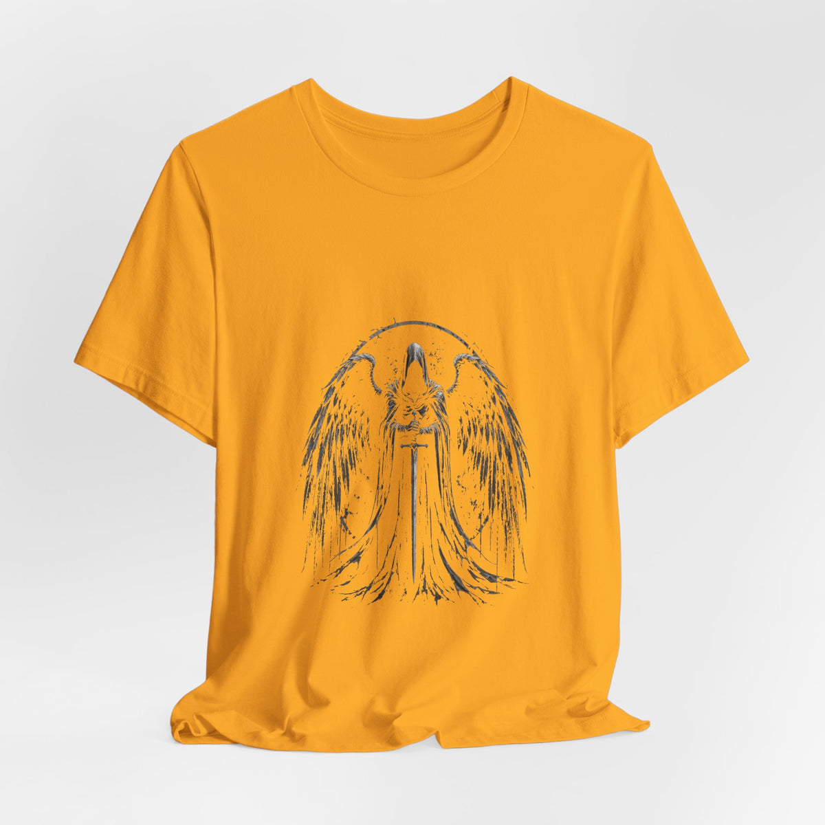 Guaediand Angel Wings Tee — Gothic Guardian Angel Short Sleeve Shirt