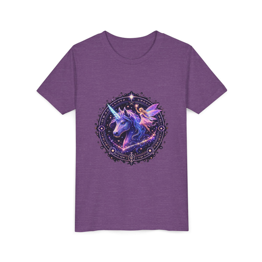 Youth Unicorn Tee — Magical Purple Galaxy Unicorn Graphic Shirt