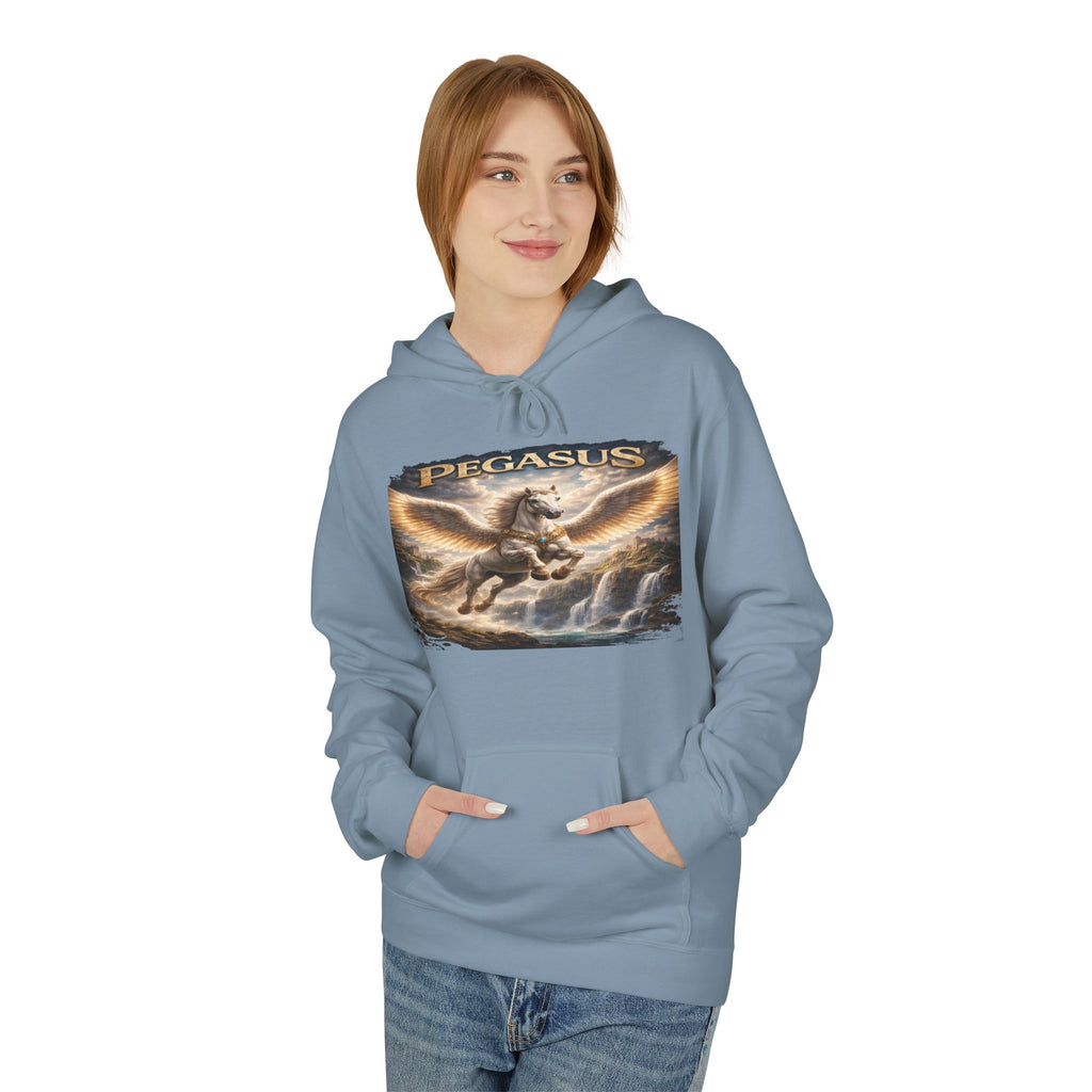 Pegasus Mythical Horse Hoodie — Vintage Winged Steed Graphic Sweatshirt