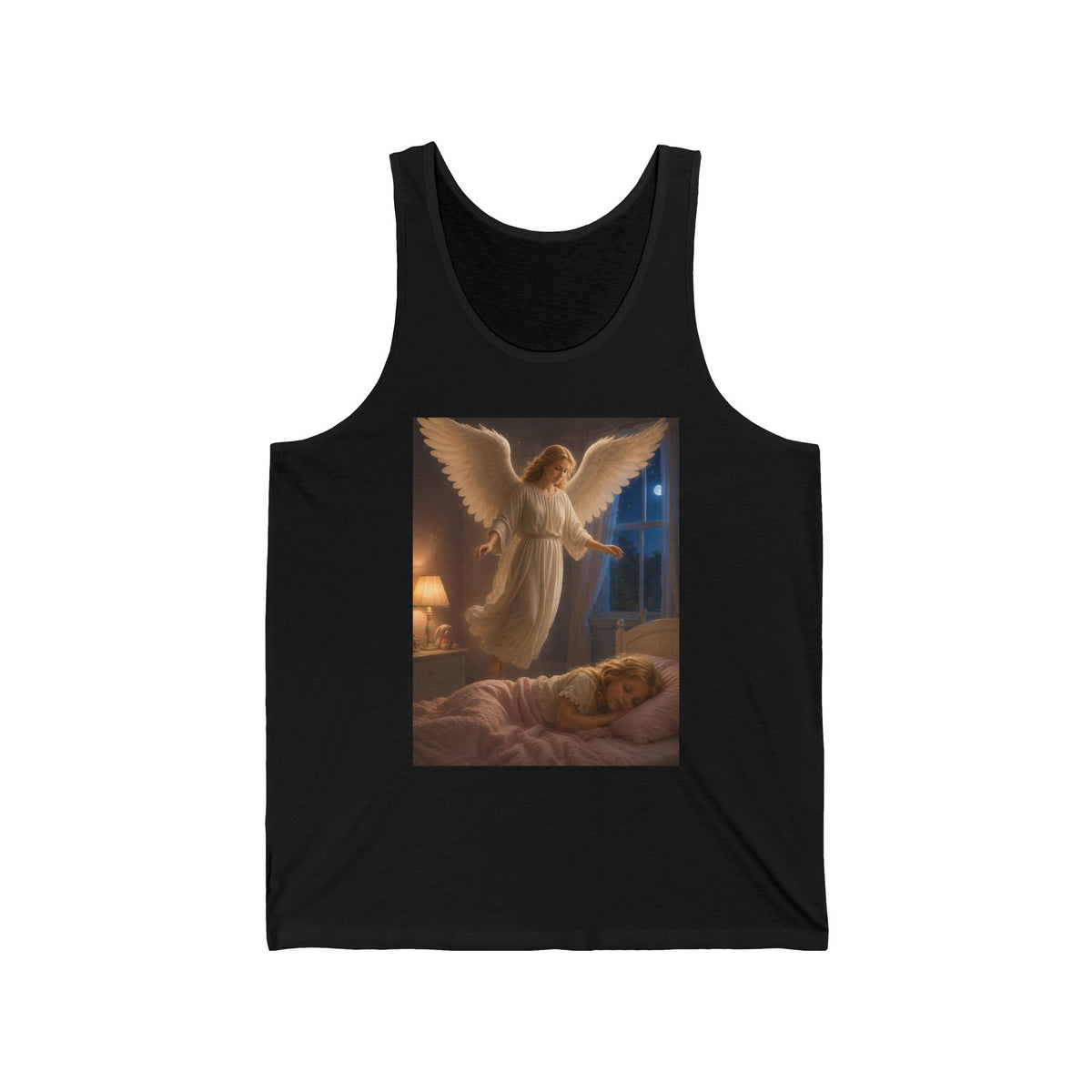Angel Guardian Tank Top — Vintage Sleeping Child Prayer Artwork