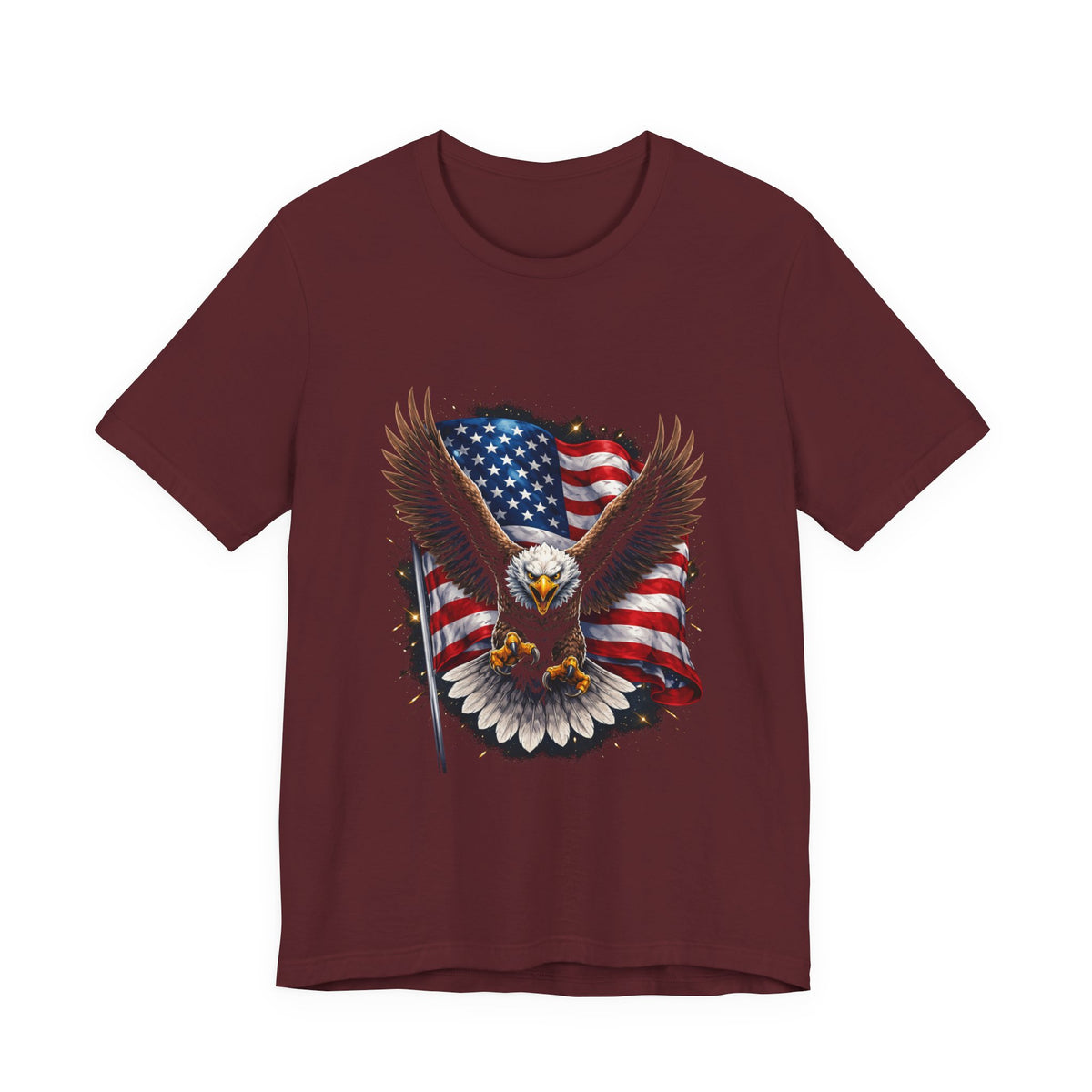 Patriotic Bald Eagle T-Shirt – American Flag Graphic Tee
