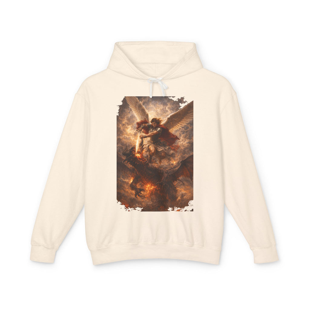 Angel Battle Hoodie — Dramatic Renaissance Angel Artwork Pullover