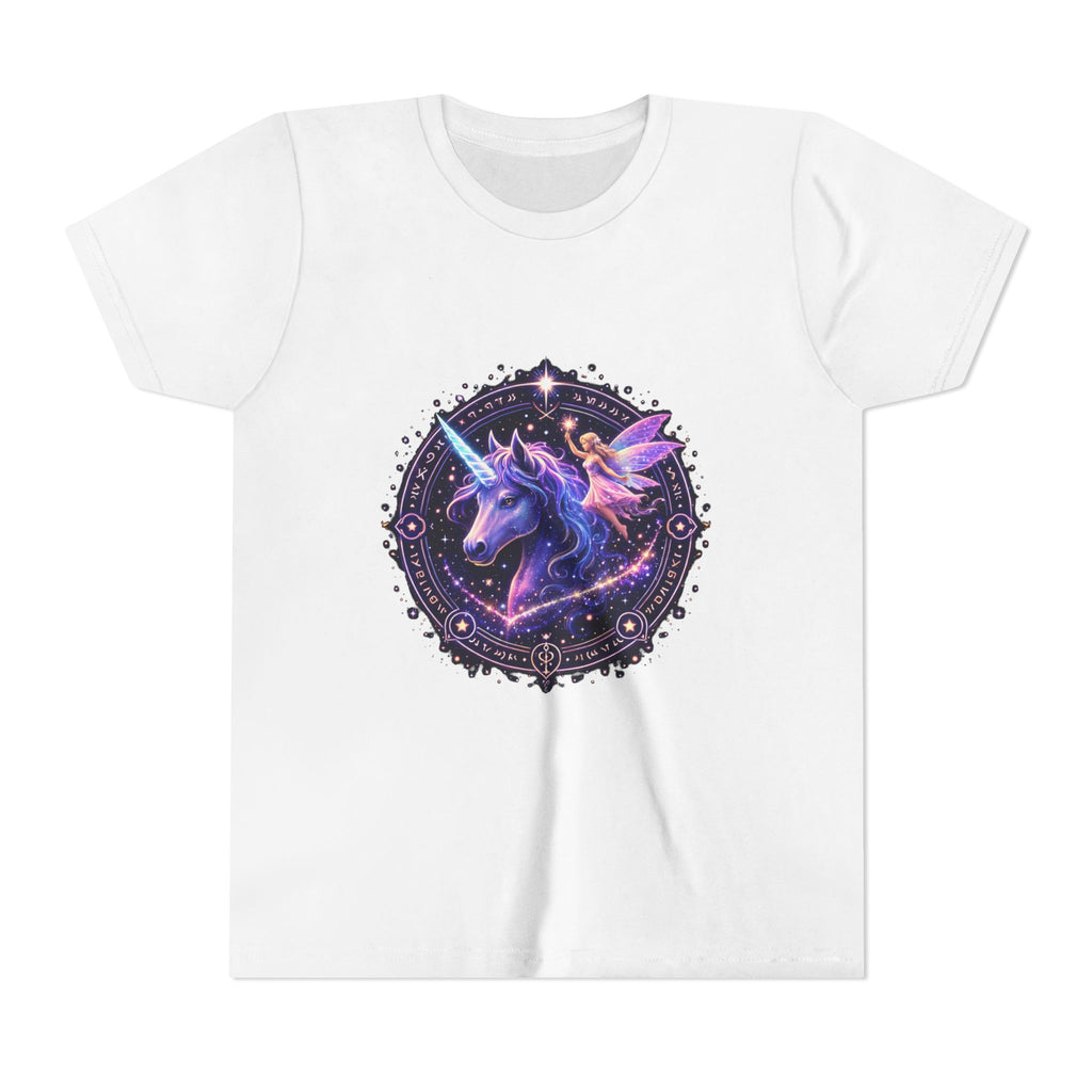 Youth Unicorn Tee — Magical Purple Galaxy Unicorn Graphic Shirt