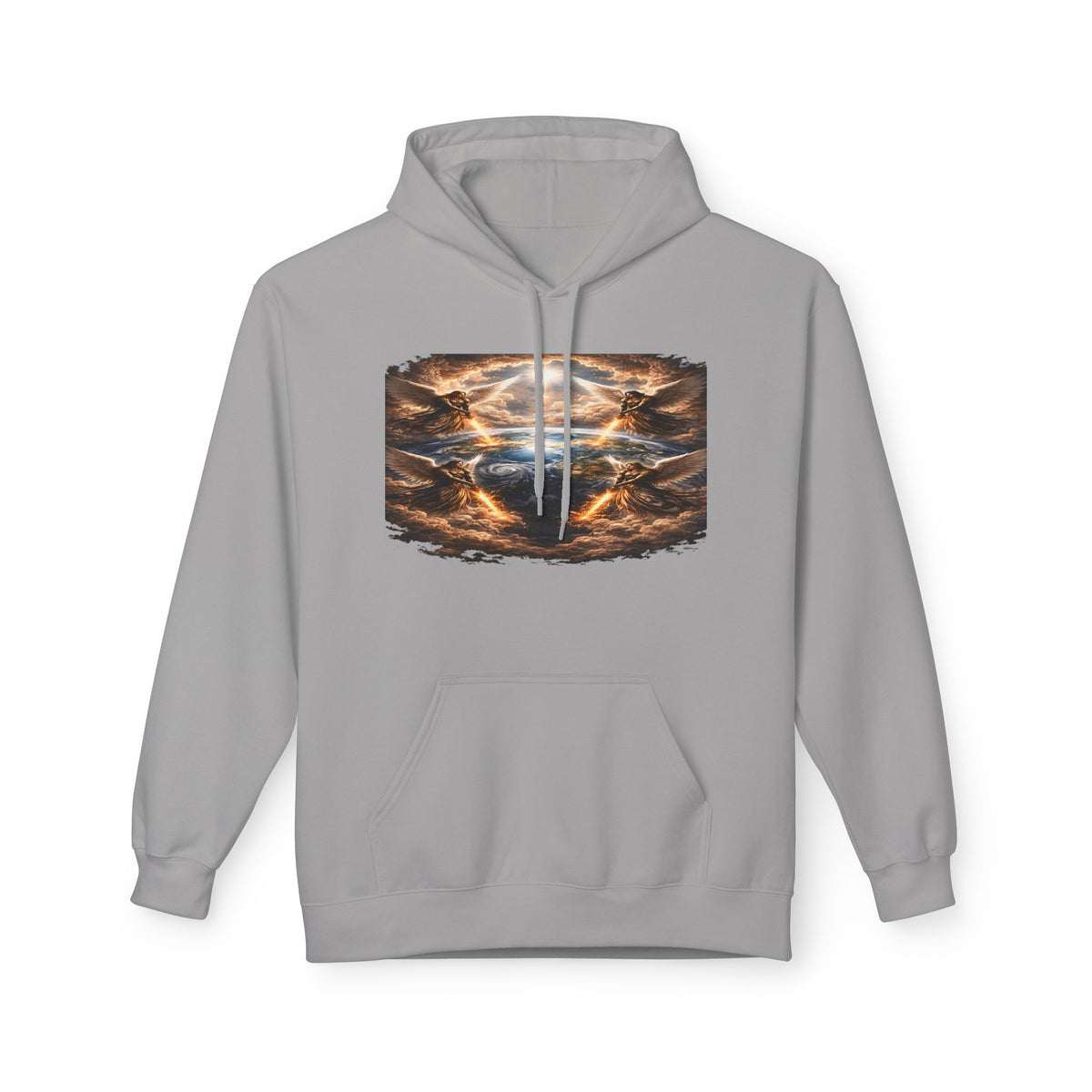 Revelation 7:1 The four Angels at the end of times-Jesus Christ retrun-Unisex Midweight Softstyle Fleece Hoodie
