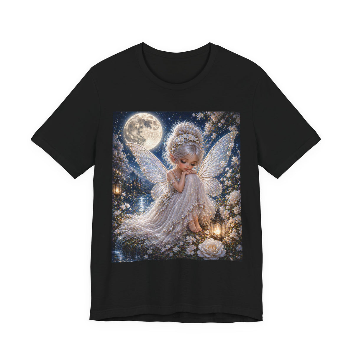 Moonlit Fairy T‑Shirt — Cute Angelic Fairy Graphic Tee