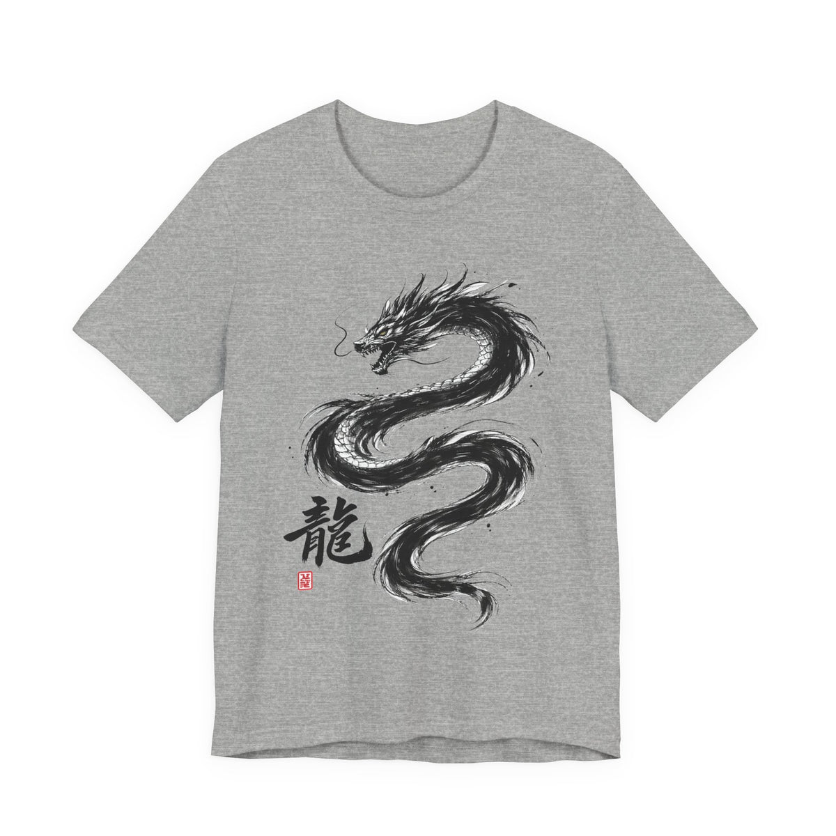 Dragon Brushstroke Tee — Asian Ink Dragon T-Shirt
