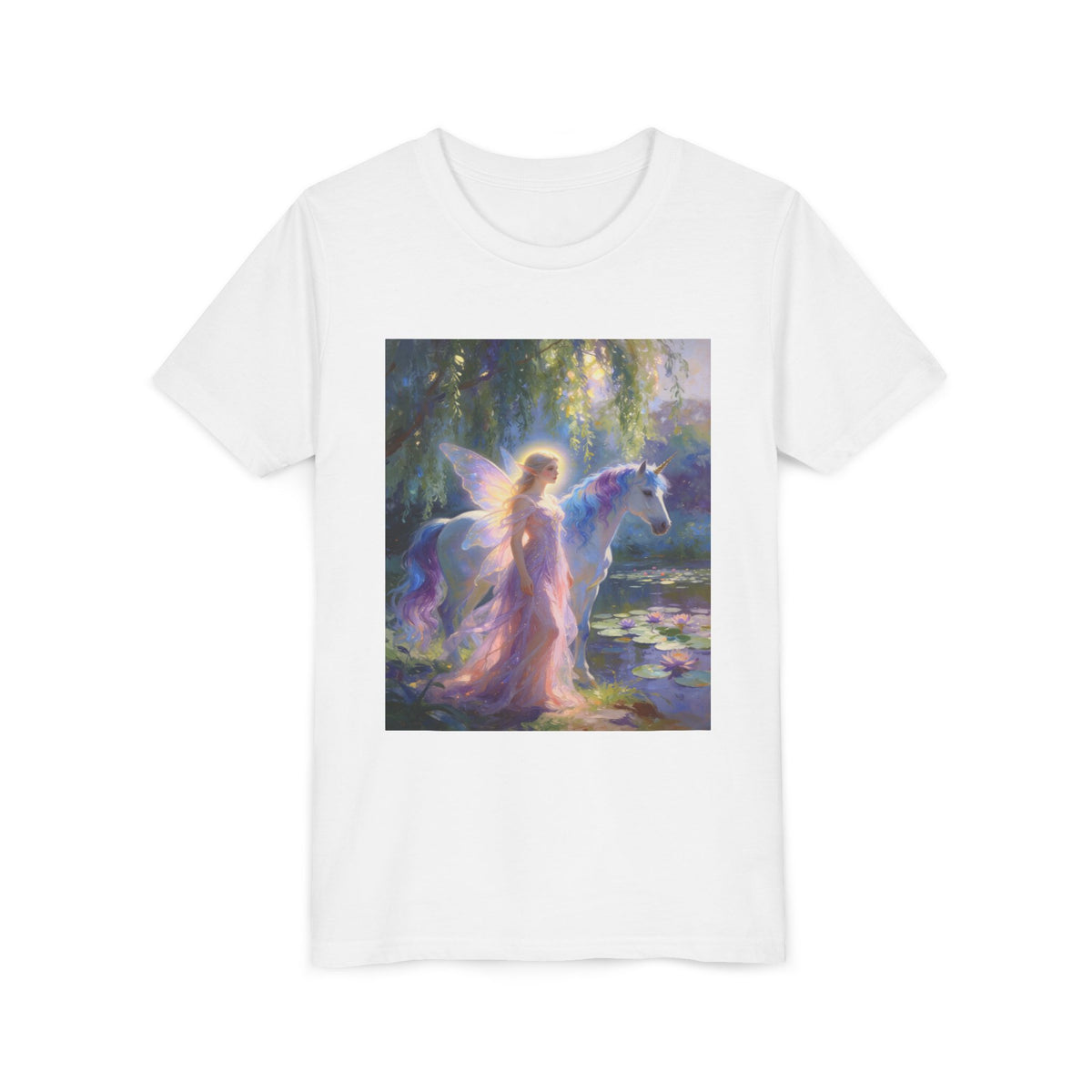 Youth Tee — Enchanted Fairy and Unicorn Graphic Tee