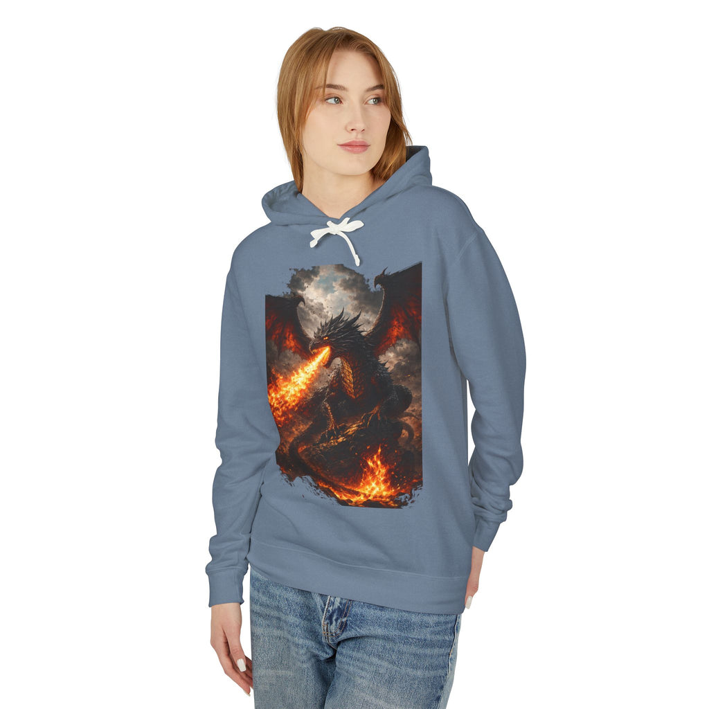 Dragon Fire Hoodie – Mythical Fire-Breathing Dragon Graphic Hoodie