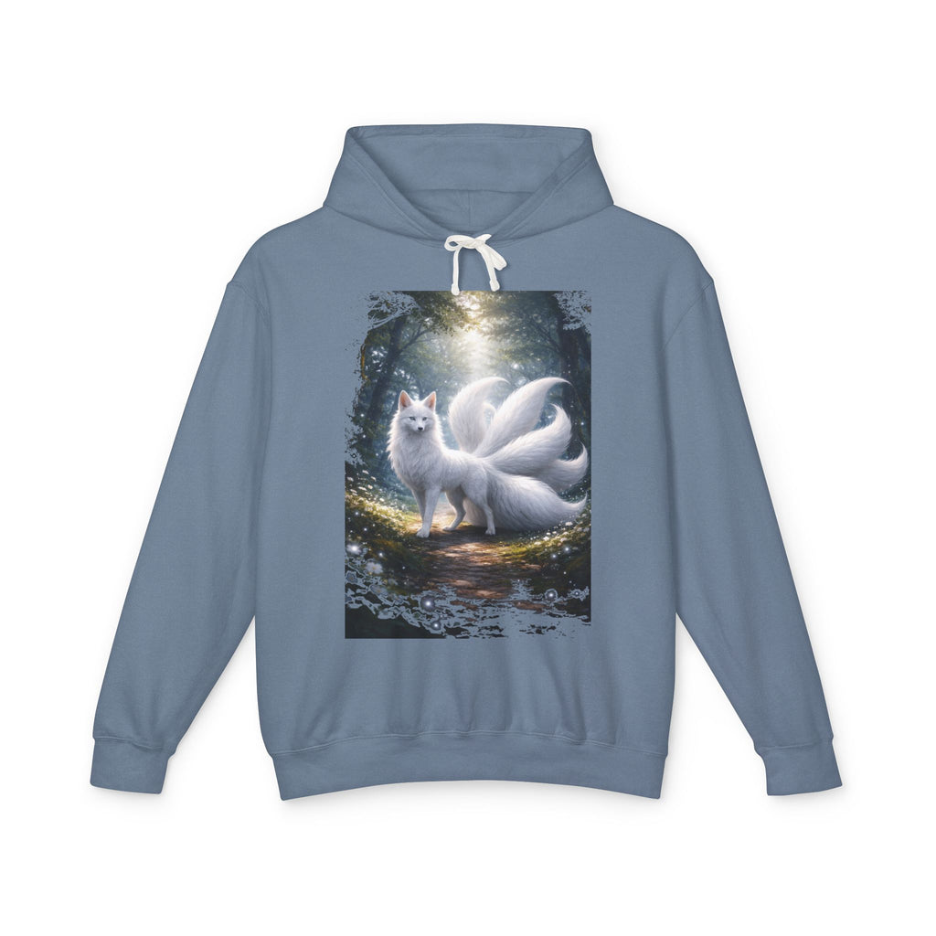 Kitsune Forest Hoodie — Mystical Nine-Tailed Fox Sweatshirt