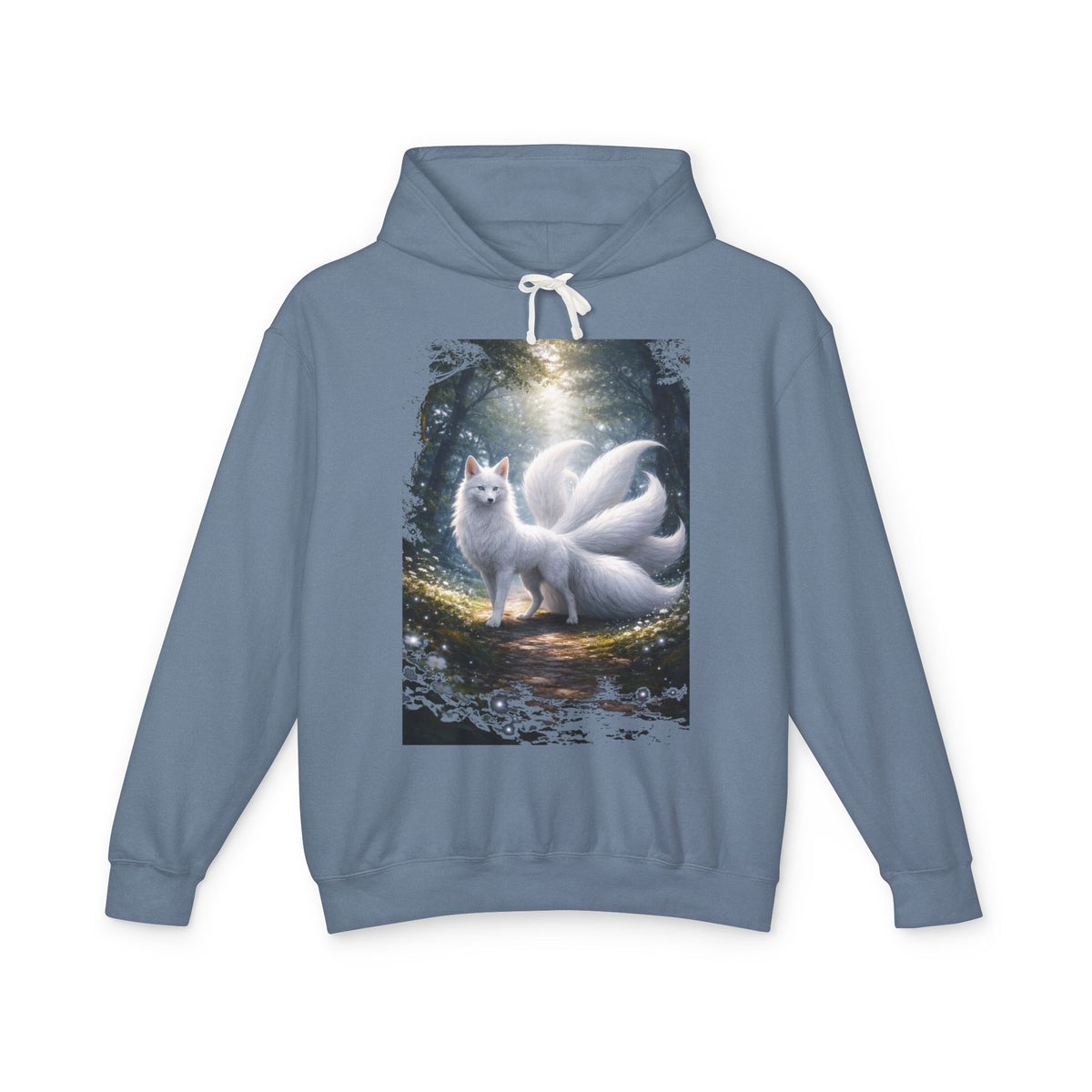 Kitsune Forest Hoodie — Mystical Nine-Tailed Fox Sweatshirt