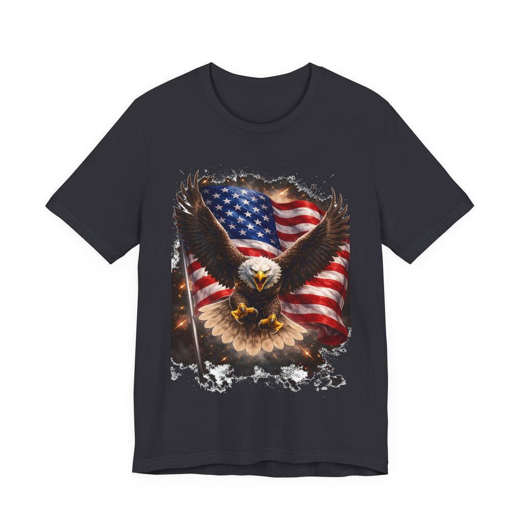American Eagle Flag T-Shirt — Patriotic Bald Eagle Graphic Tee