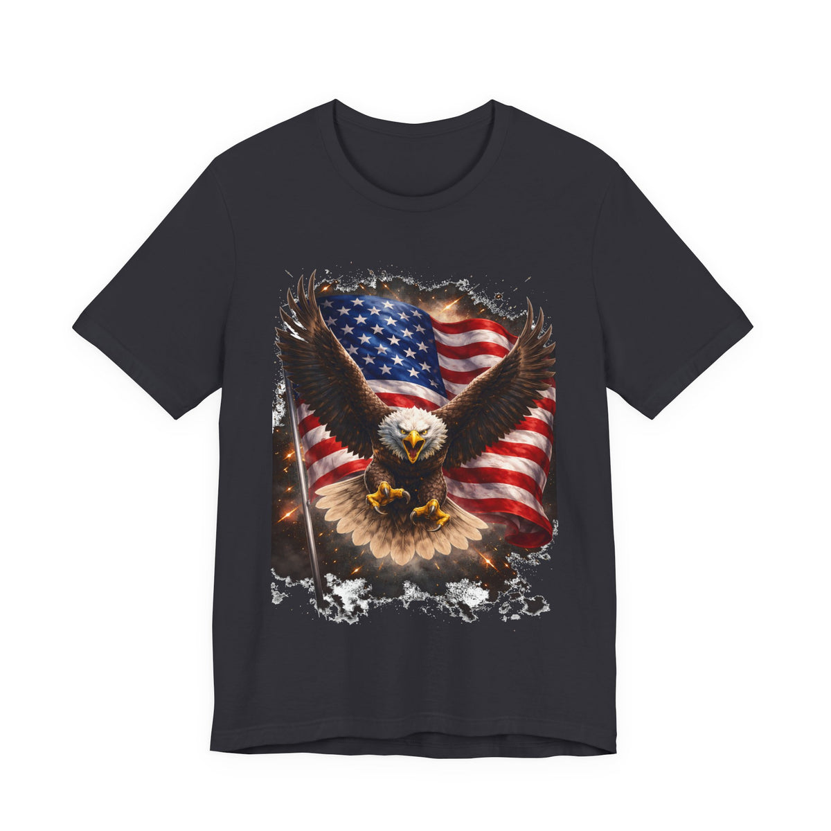 American Eagle Flag T-Shirt — Patriotic Bald Eagle Graphic Tee