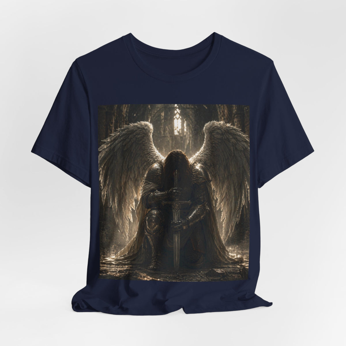 Dark Angel Graphic Tee — Gothic Winged Angel Art T-Shirt