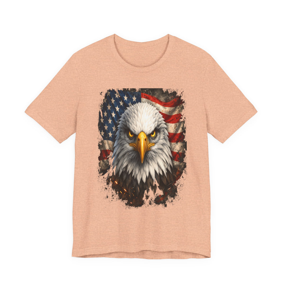 Patriotic Bald Eagle T-Shirt – American Flag Graphic Tee