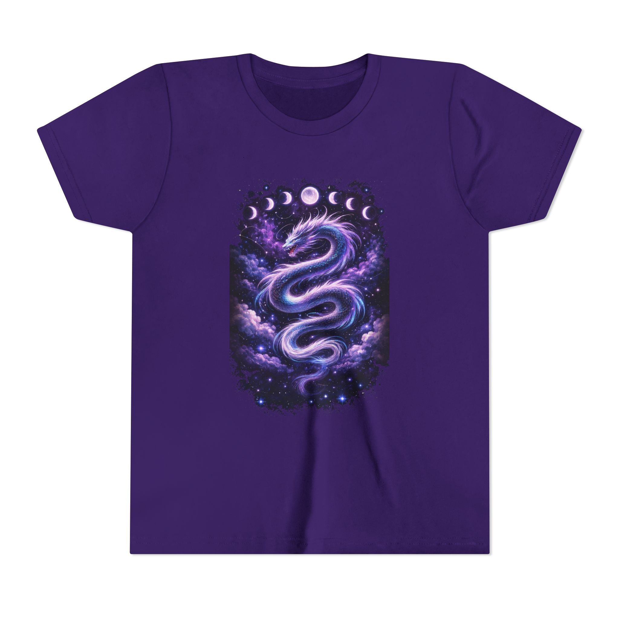 Youth Tee — Celestial Serpent Moon Phases Graphic
