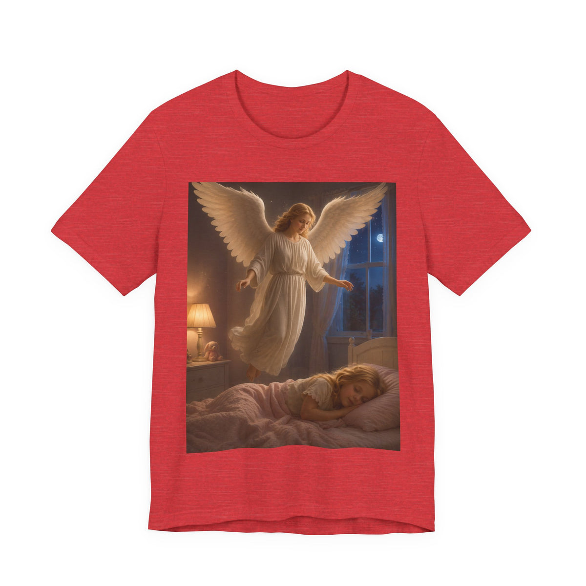 Guardian Angel T‑Shirt — Peaceful Night Prayer Tee for Kids & Parents