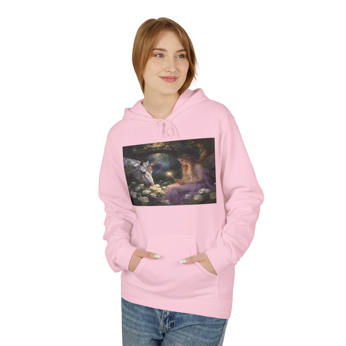 Fairy and Unicron cotton Hoodie — Vintage Painting Pullover