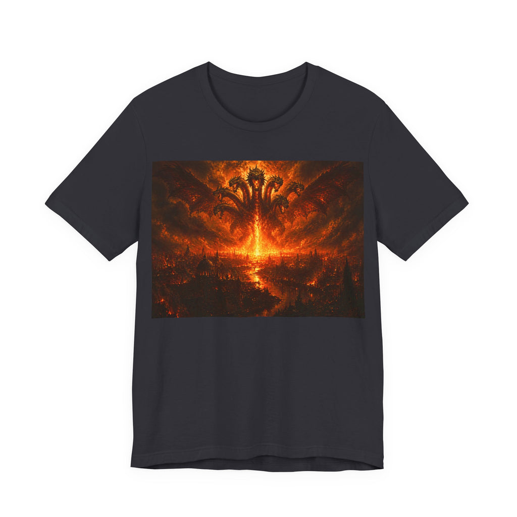 The seven headed dragon from the end of times T‑Shirt — Dark Graphic Tee
