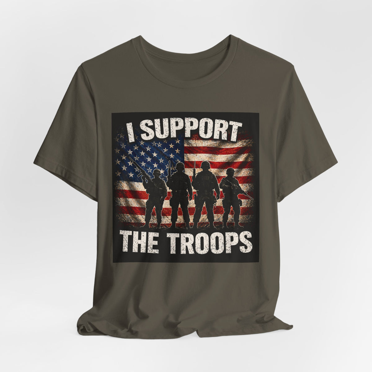 I Support the Troops T-Shirt — Patriotic Military Support Tee
