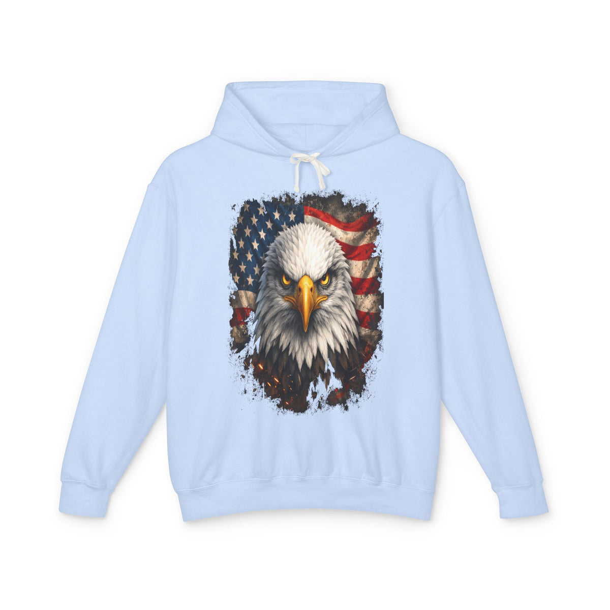 American Bald Eagle Hoodie — Patriotic Flag Graphic Sweatshirt