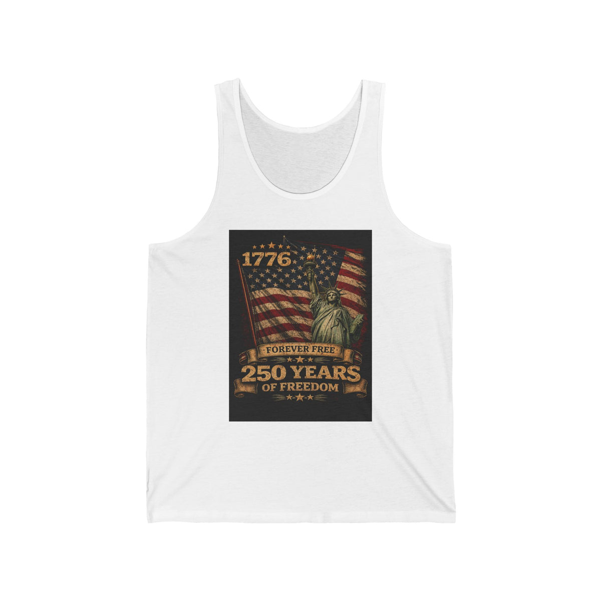 Patriotic 1776 Statue of Liberty Tank - "Forever Free" 250 Years of Freedom