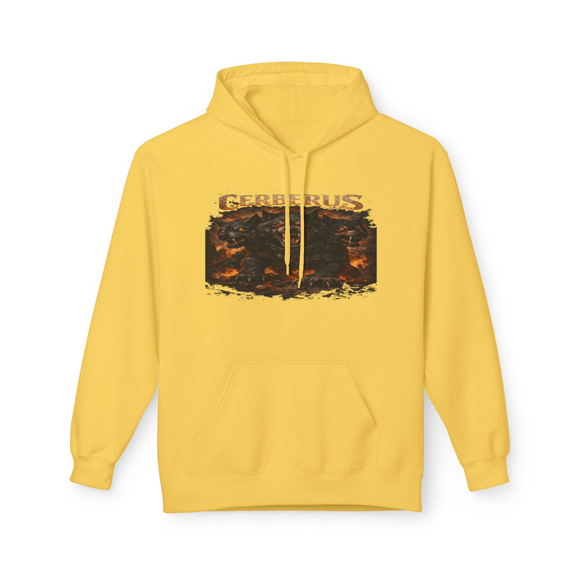 Gerberus Mythic Dog Hoodie — Fiery Cerberus Graphic Sweatshirt