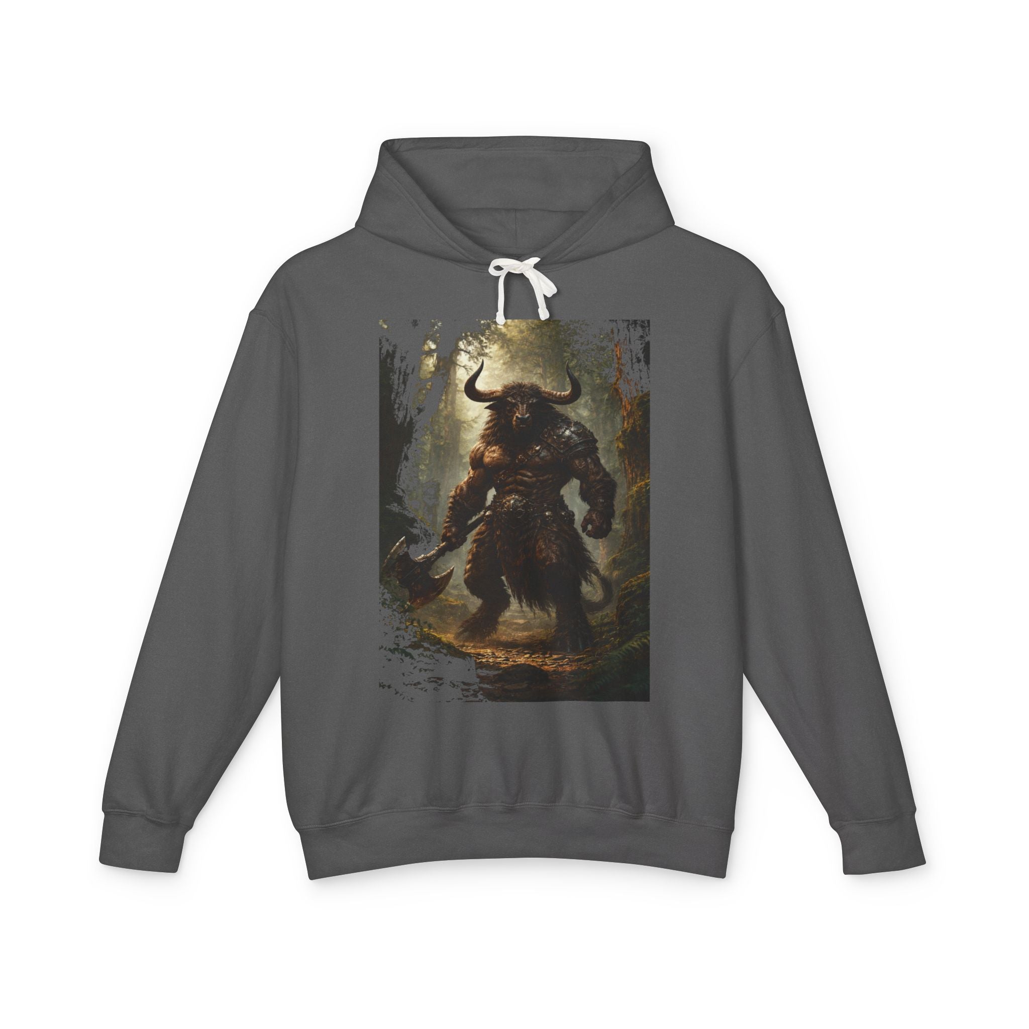 Minotaur Warrior Hoodie — Mythic Fantasy Graphic Sweatshirt