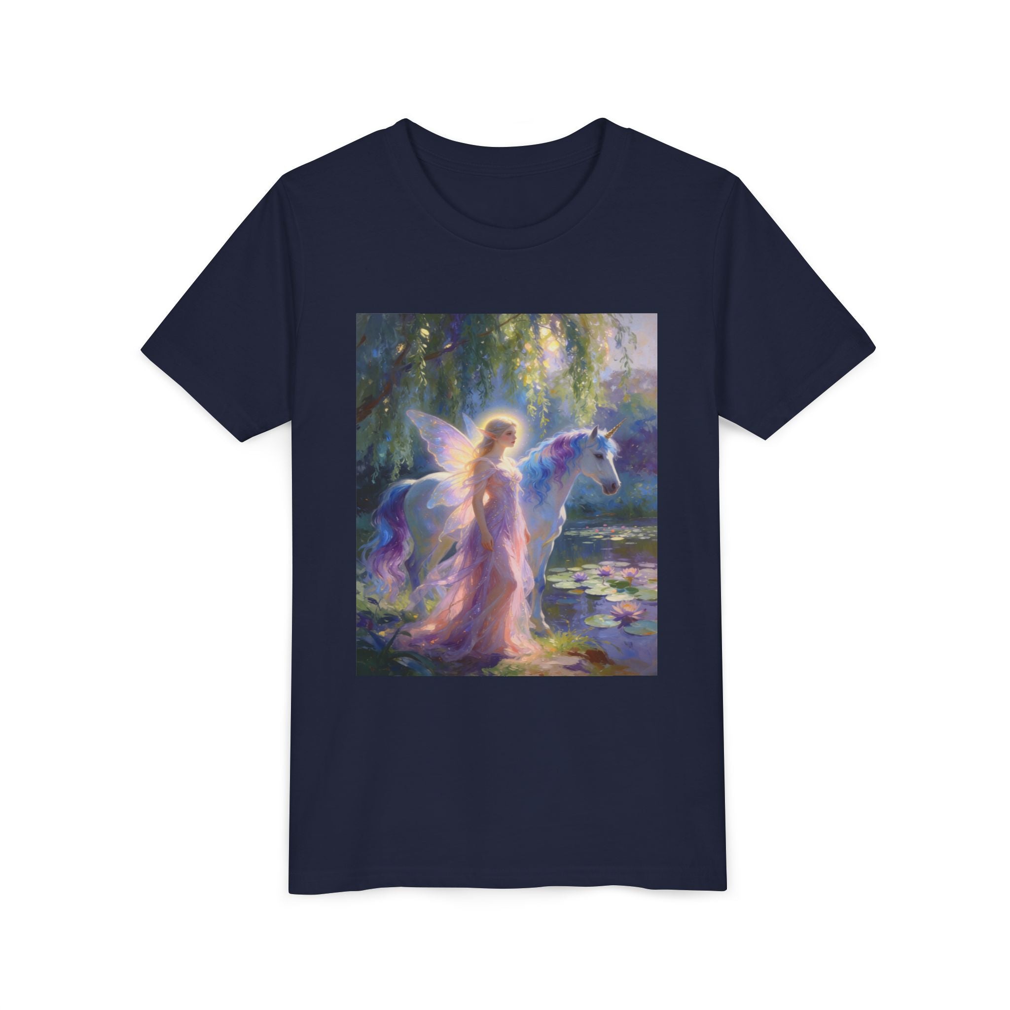 Youth Tee — Enchanted Fairy and Unicorn Graphic Tee