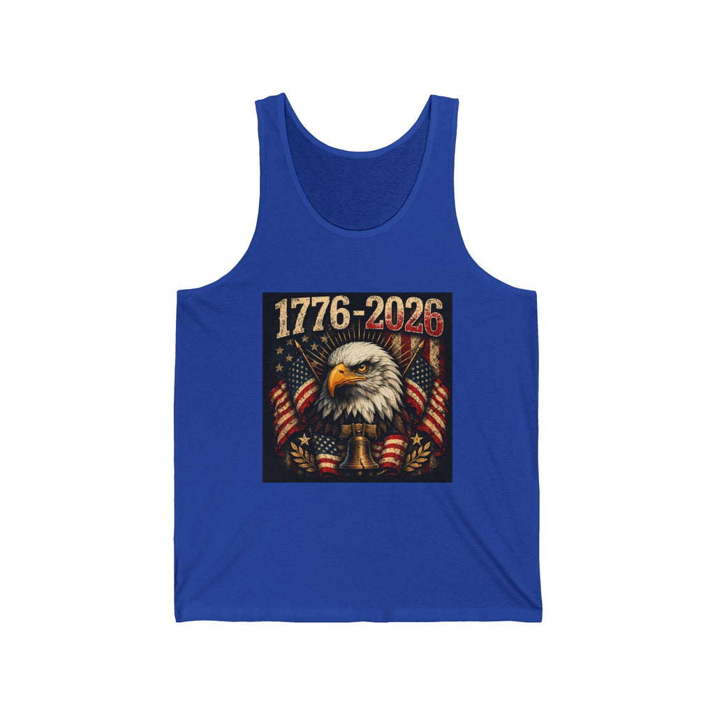 Patriotic Eagle Tank Top - 1776-2026 American Flag Independence Day Shirt