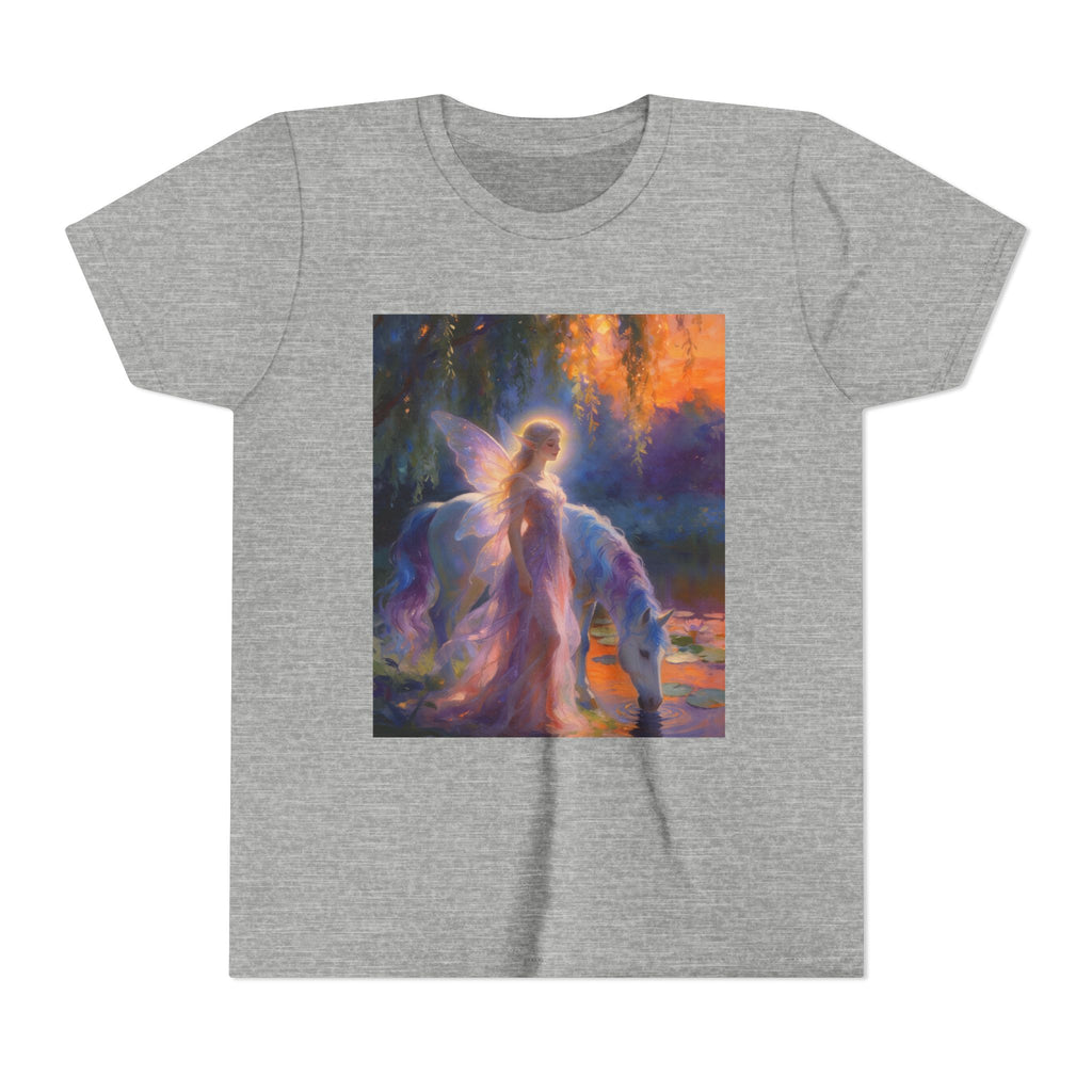 Fairy and Unicorn Youth Tee — Magical Fantasy Kids T-Shirt