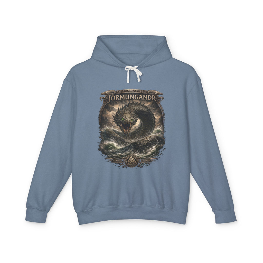 Jormungandr Serpent Hoodie — Norse Mythology Sea Serpent Graphic Sweatshirt