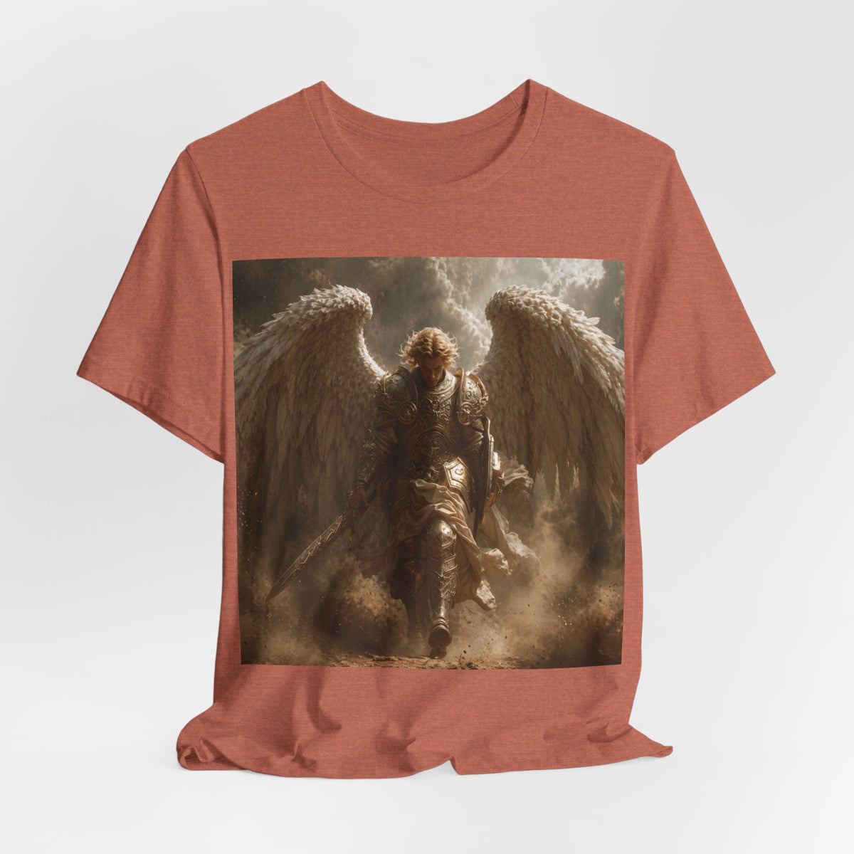 Angel Warrior T‑Shirt — Dramatic Winged Guardian Graphic Tee