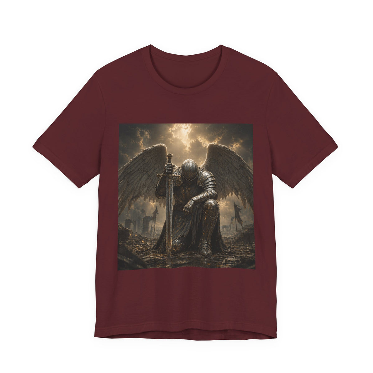 Angel Knight T-Shirt — Gothic Dark  Armor Tee