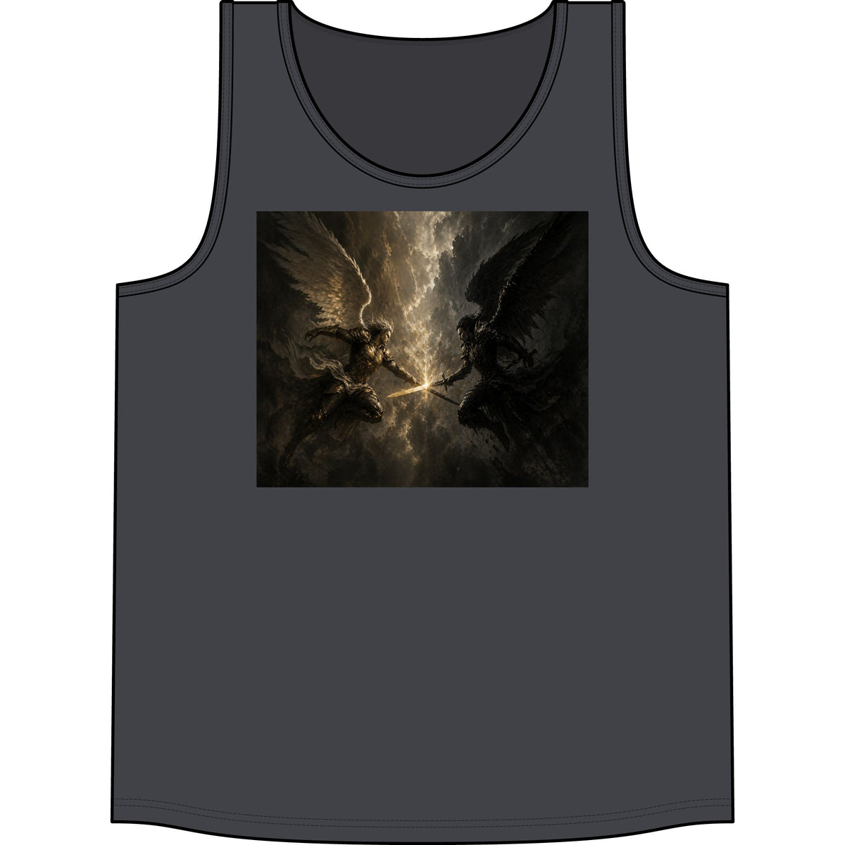 Dark Duel Guitar Tank — Epic Rock Concert Graphic Tank Top
