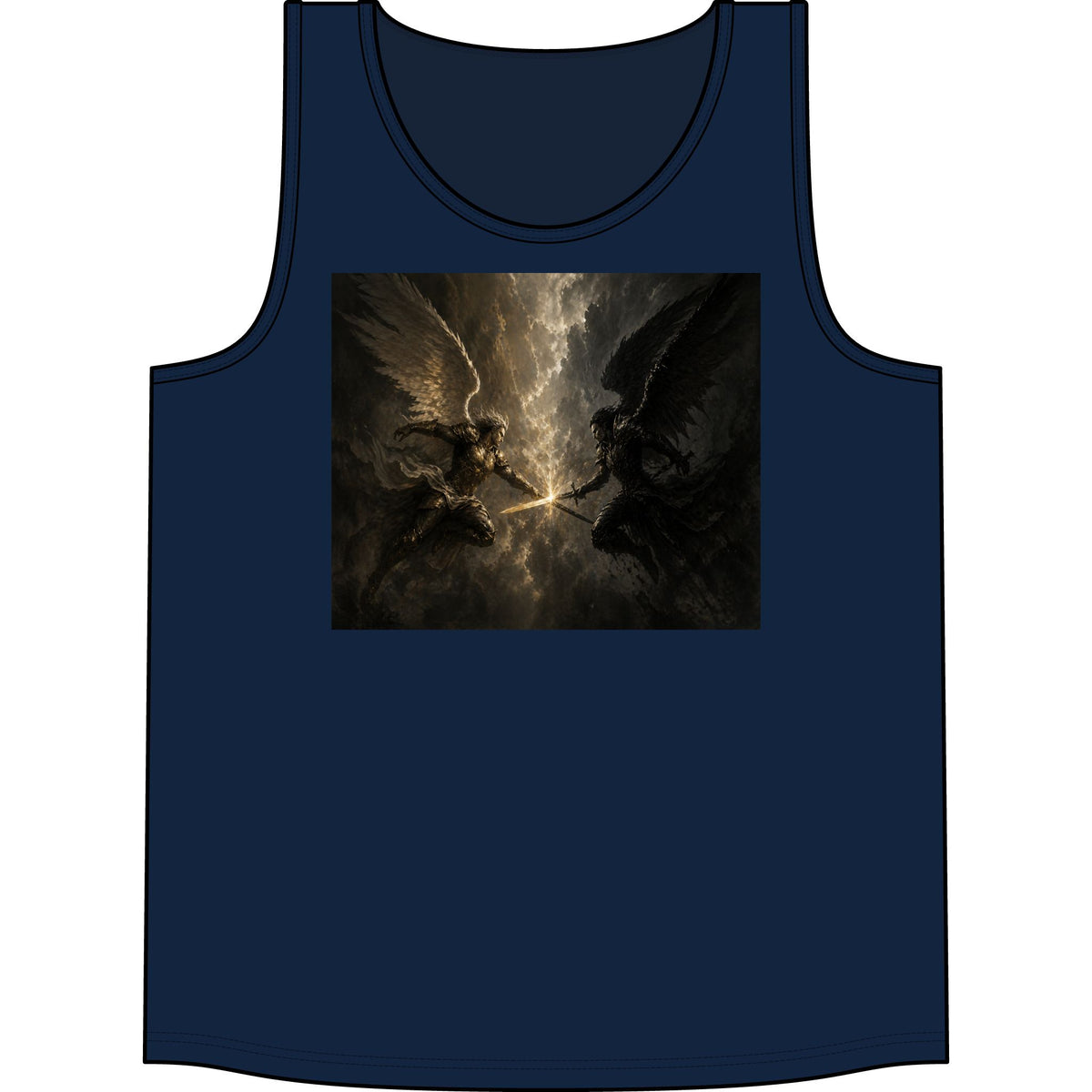 Dark Duel Guitar Tank — Epic Rock Concert Graphic Tank Top