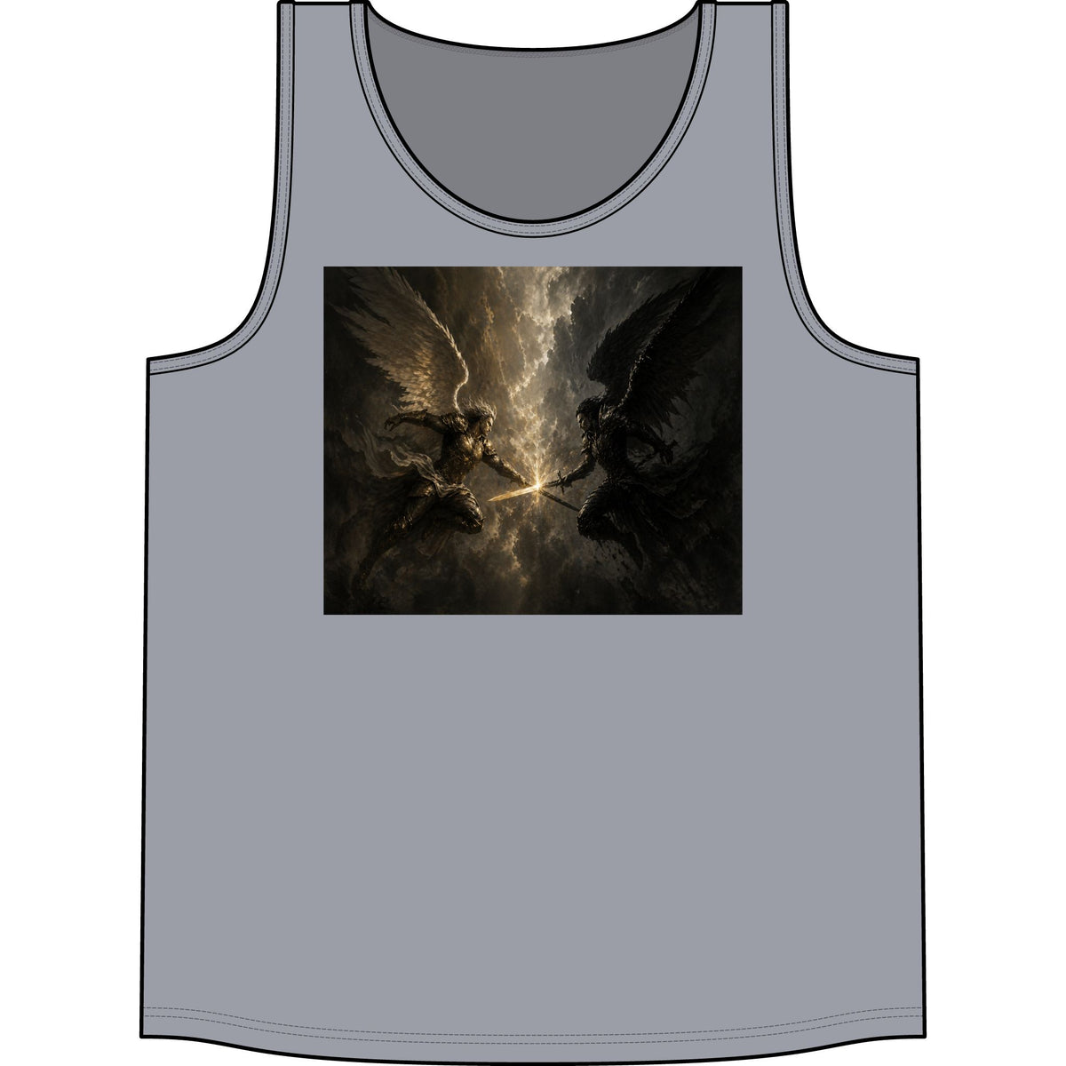 Dark Duel Guitar Tank — Epic Rock Concert Graphic Tank Top