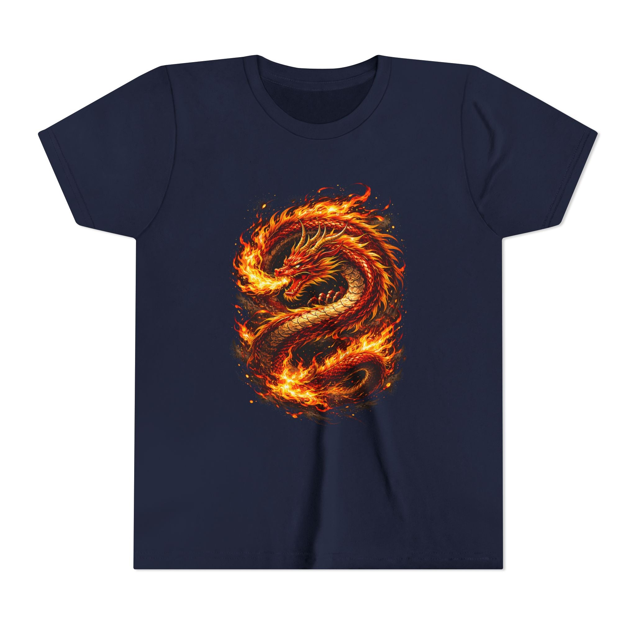 Youth Tee — Fiery Dragon Graphic Shirt