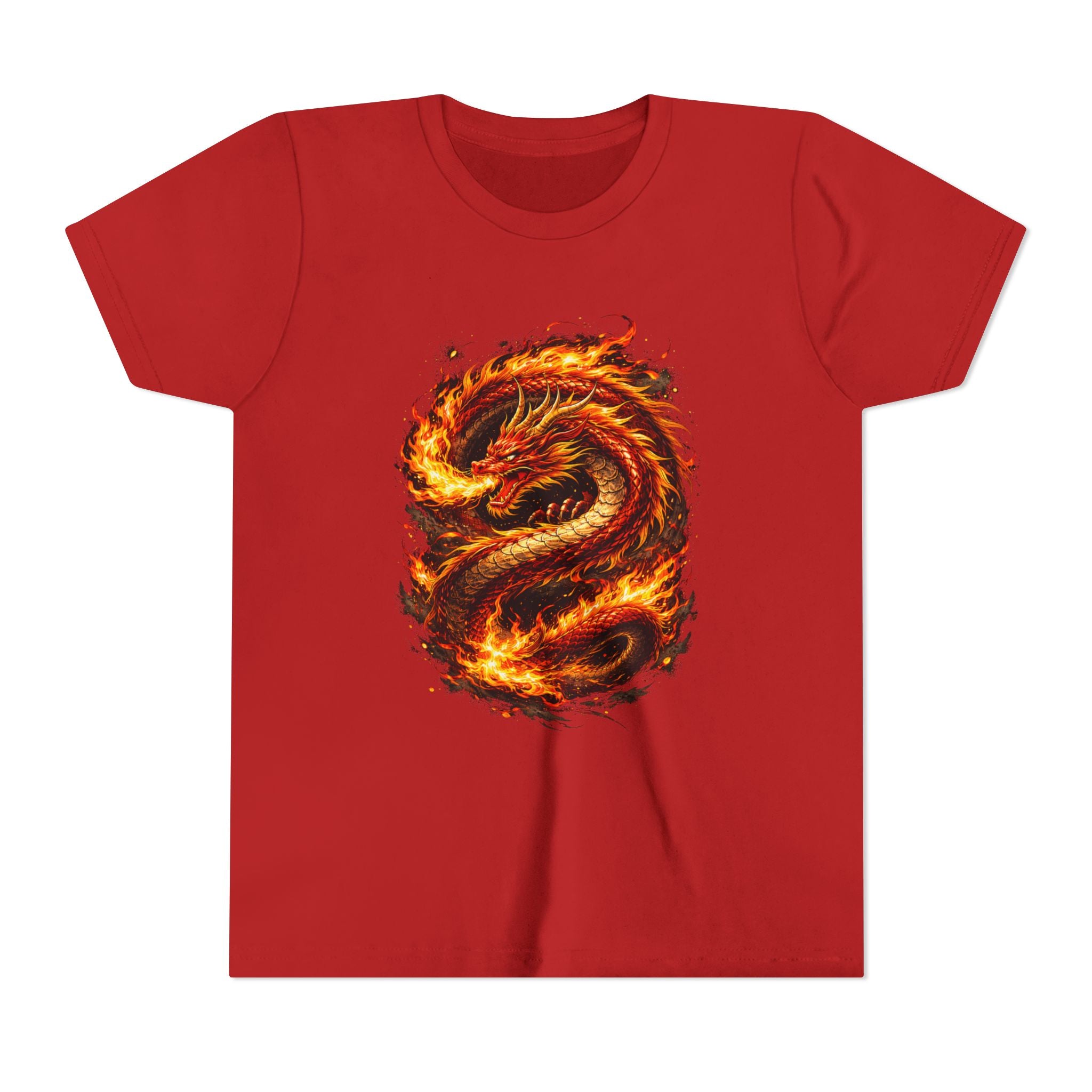 Youth Tee — Fiery Dragon Graphic Shirt