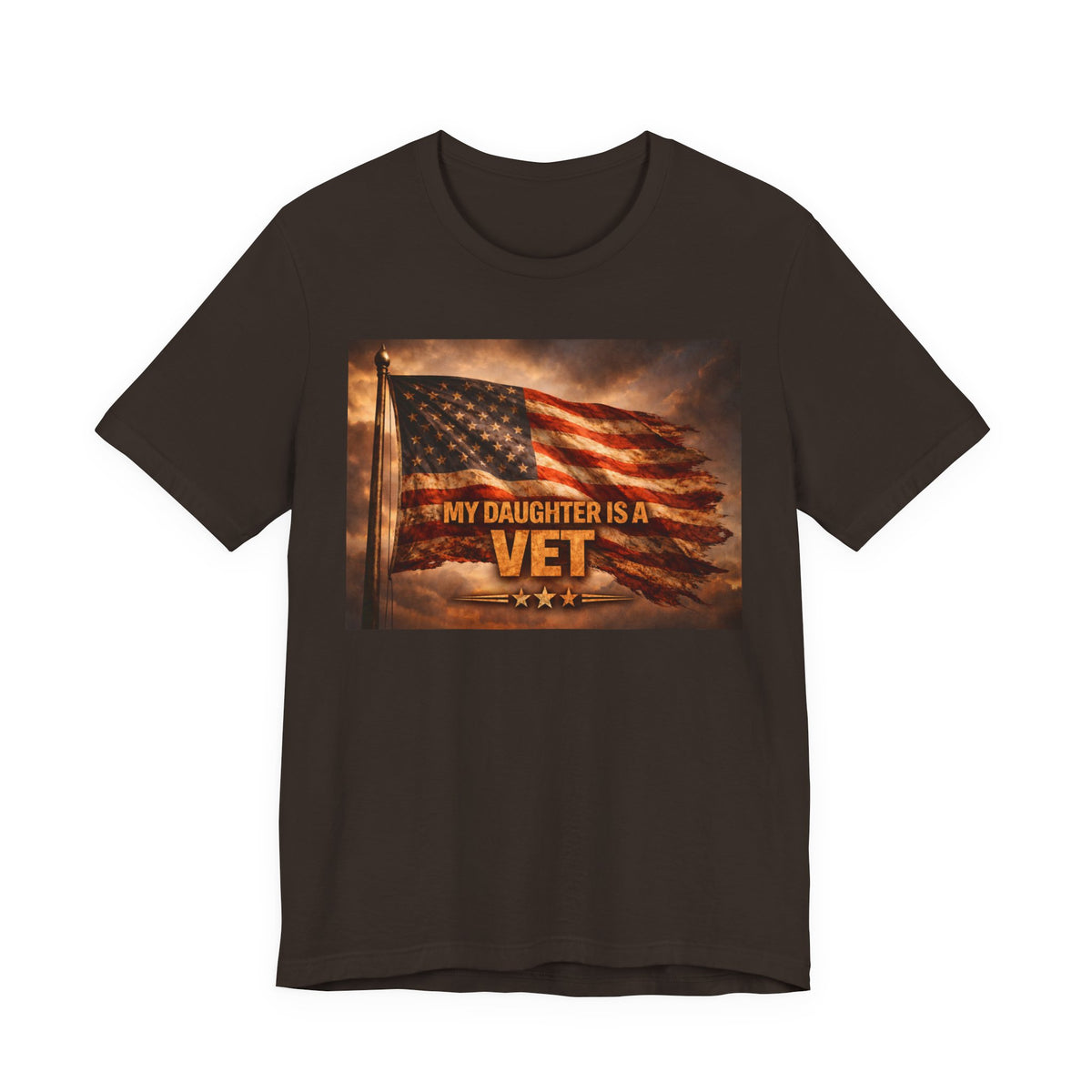 My Daughter Is A Vet T-Shirt — American Flag Military Pride Tee