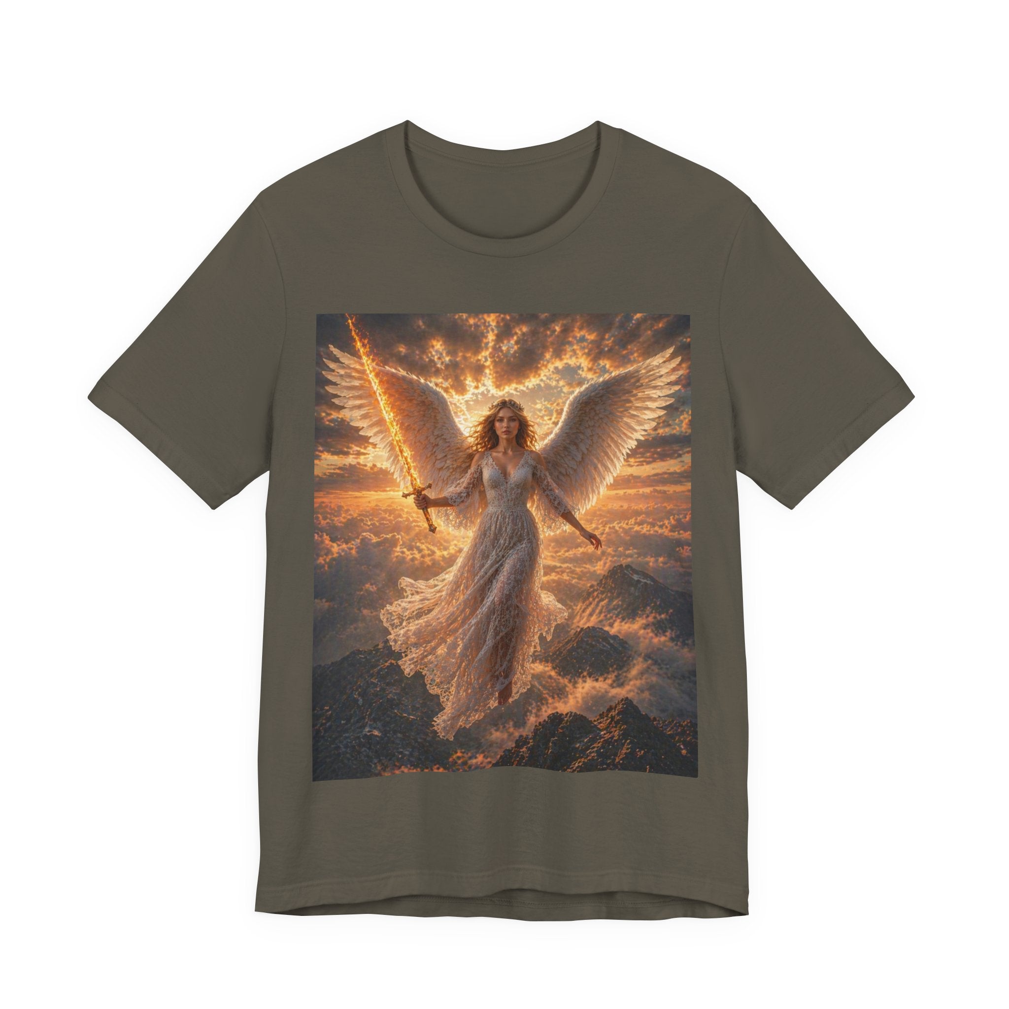 Angel Warrior Tee — Radiant Guardian Wings Graphic T-Shirt