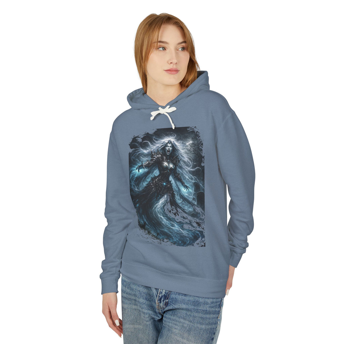 Gorgon  Hoodie — Mystic Sea Witch Graphic Hooded Sweatshirt